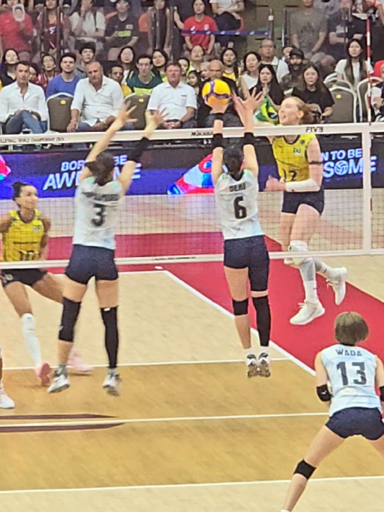 แรงเชียร์กระหึ่ม 💥📣 ญี่ปุ่น vs บราซิล 🏐 ศึกเดือดระดับโลก! #JapanVsBrazil #VolleyballWorldChampionship2025 #VolleyballFans #SportsTrend #GameOn 