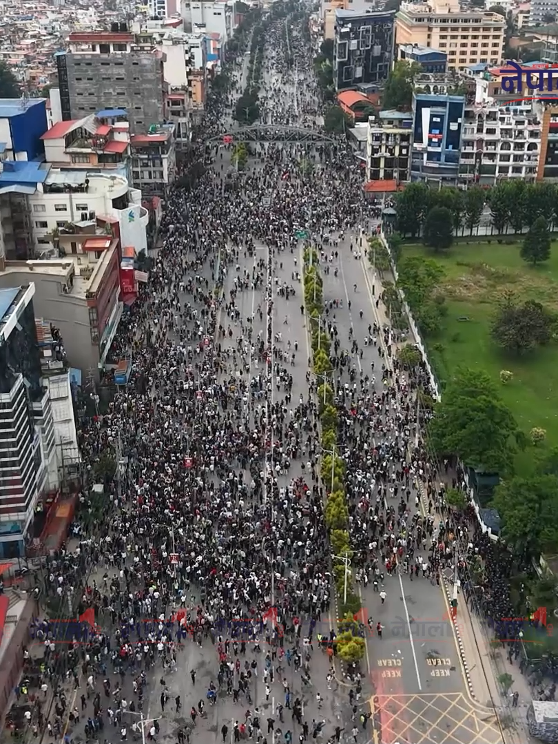 ड्रोनबाट यस्तो देखियो आजको आन्दोलन #genz #genzandolan #andolan #droneshot #dronetiktok #viraltiktok #nepalonehd #nepalonehdnews #goviral #viral?tiktok🥰 #viralvideo #protest #socialmedia #go #nepalinews #newstiktok #goviralvideo #balen