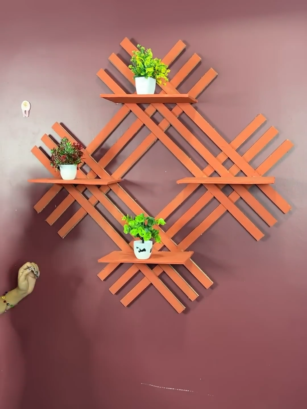 Beautiful wall hanging wall shelf craft #wallhanging #crafts 