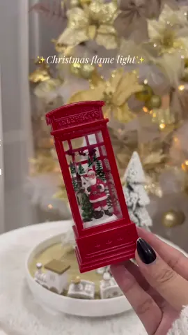 Christmas flame light telephone ♥️ #christmasdecor #christmaslights #christmastelephonebooth #fyp 