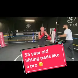 Pads with the main man Phil 😮‍💨💯 Age is just a number (when it comes to boxing) 😅 #boxing #fyp #workout #gym #motivation
