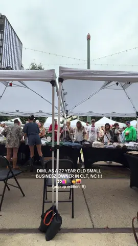DIML as a 27 year old small biz owner doing a pop up market in clt, nc !! 🤠 #smallbusinessowner #popupmarket #popupshop #cltnc #charlottenc 
