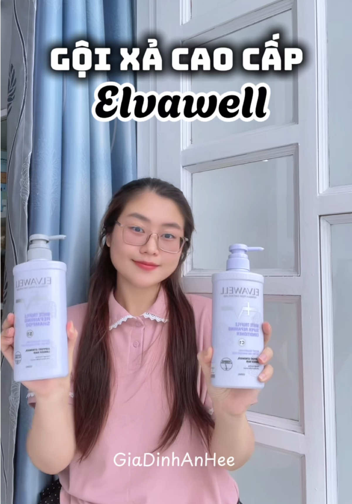 Gội xả cao cấp #elvawell chuẩn salon nè các mom ơi, hỗ trợ tóc hư tổn, khoẻ da đầu mà còn thơm đỉnh nữa #daugoicaocap #dauxasieuduong #tocmemmuot #tochuton 