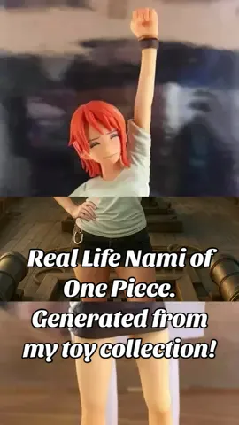 Real Life Nami of One Piece. Generated from my toy collection! #onepiece #nami #ai #phototoysgamingstudio #toys