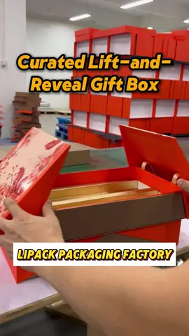 Curated Lift-and-Reveal Gift Box#lipackpackaging #custompackaging #packagingfactory #giftbox #paperbox #paperboxfactory #luxurypackaging #giftpackaging