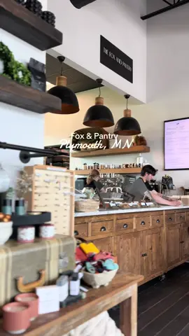this is one of those spots I could sit and work at all day!! So cute, great coffee, amazing food and the best playlist 👀 #foxandpantry #plymouthmn #minneapolis #minnesota #coffeesshop 