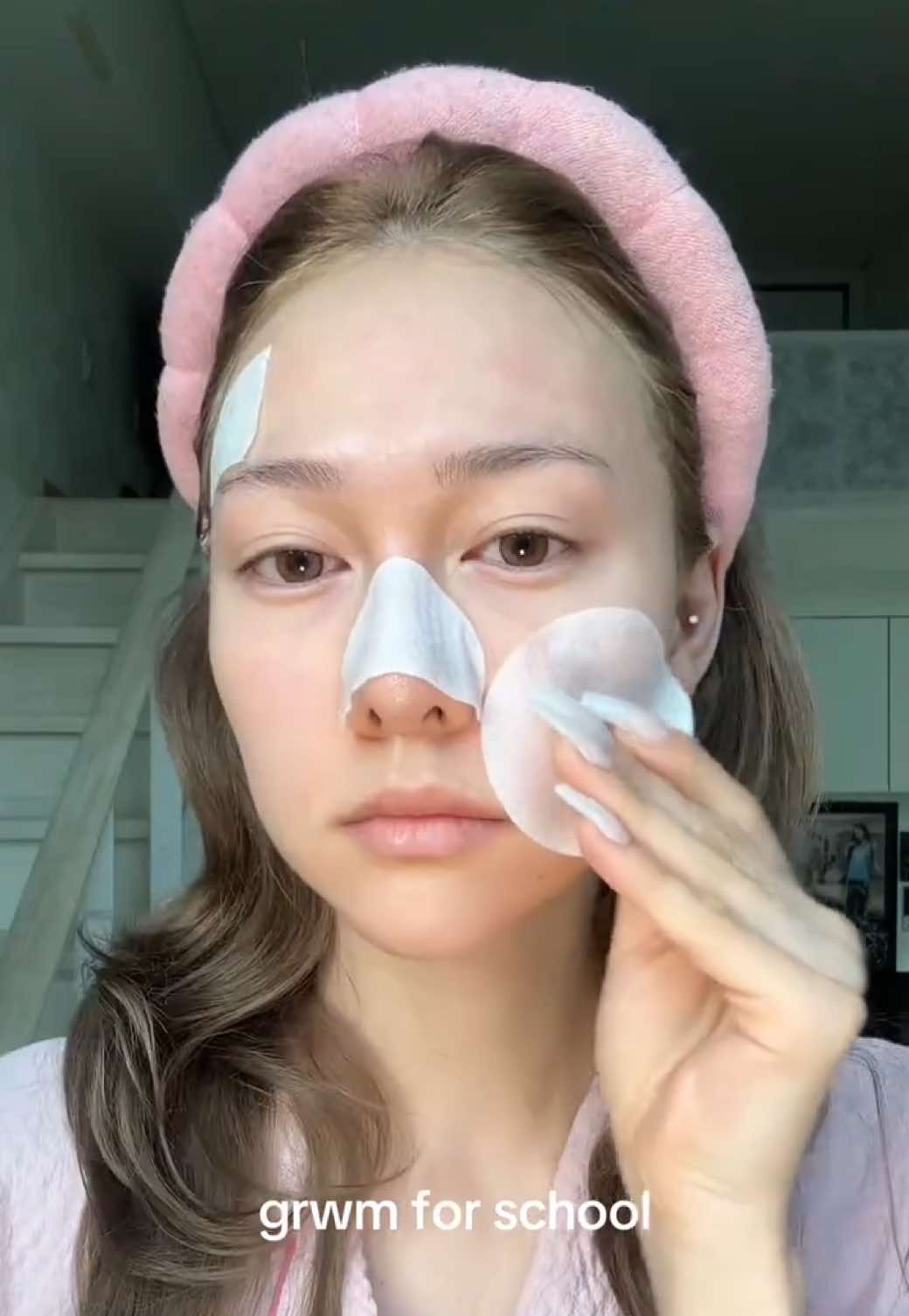 grwm for school but my tummy hurts ☹️ skincare: @Biodance Store US collagen gel toner pads @iUNIK beta glucan serum @TORRIDEN US balanceful cream @Cell Fusion C Global aquatica sunscreen makeup: @wakemake_official concealer palette  @NAMING 네이밍코스메틱 cushion foundation  @Flower Knows strawberry cupid collection makeup palette 01 @toocoolforschool US too cool for school contour 03 @CANMAKE-SHOP powder cheek 05  @HEMEKO a.chi sparkle glitz  @Laka brow gel @etudeofficial marker tint laka lip gloss #grwm #quickgrwm #aestheticskincare #morningroutine #schoolgrwm 