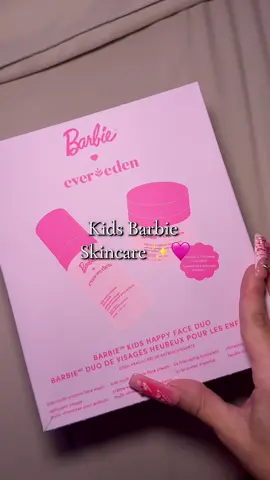 Teaching them skincare young 🤞🏼✨🩷 #skincare #barbie #kids #evereden @Evereden 