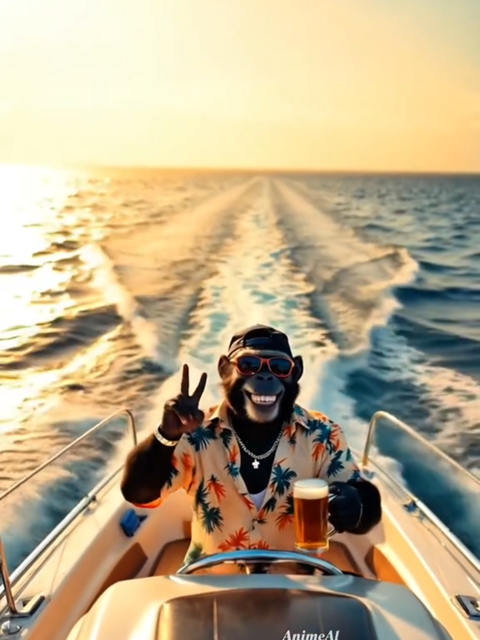 No worries, just beer and peace signs 🍻✌️ #monkey #rasta #goodvibes #ai #summervibes 