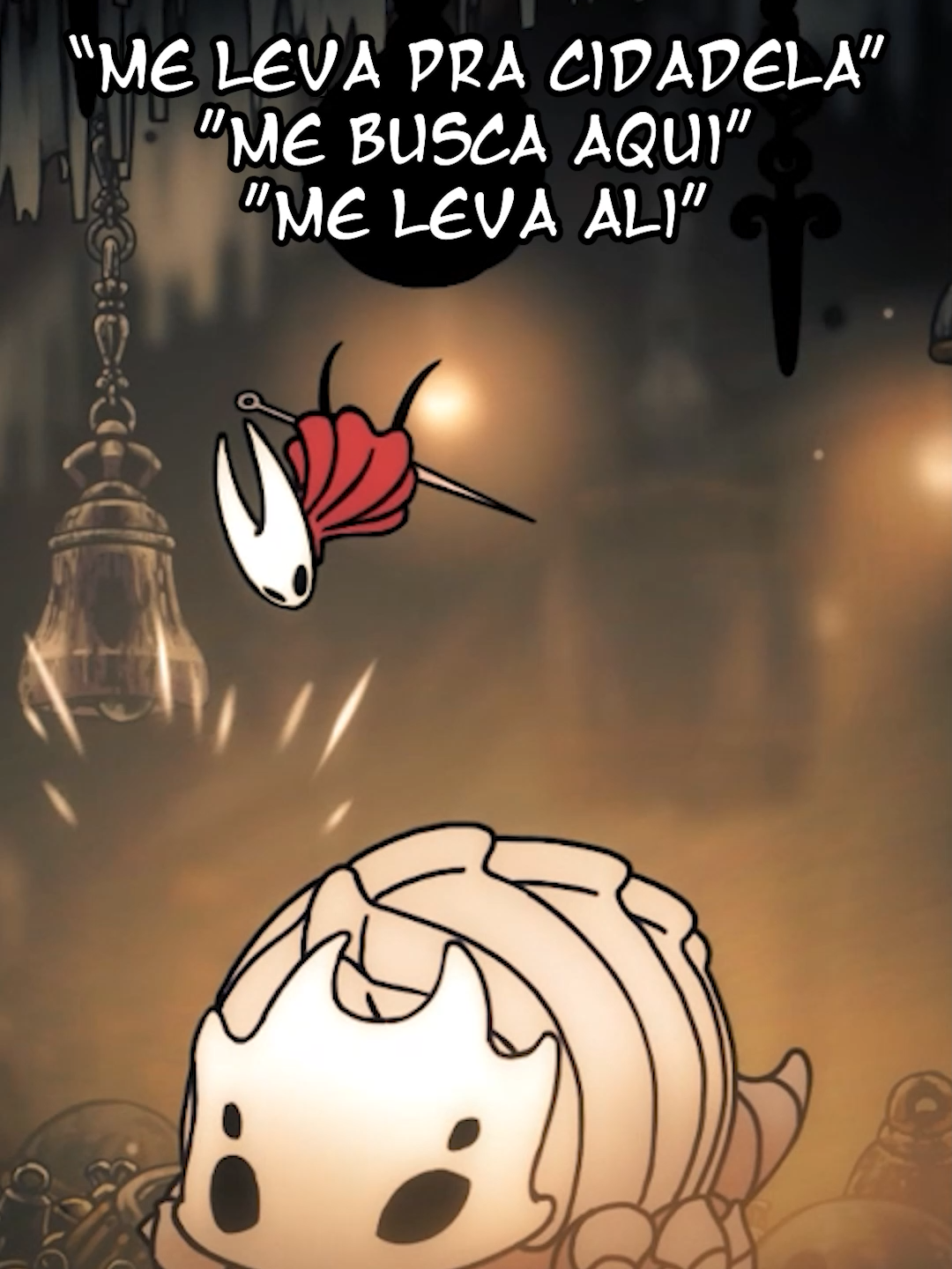Coisinha mais fofa, mas tadinho deve trabalhar dms #hollowknight #hollowknightsilksong #silksong #guarana #steam #hollow #hollowknightmeme #hollowknighthornet #quest #boss #transporte