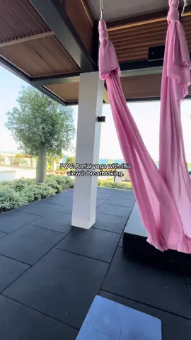 Trying it for the first time and it was really nice 🤩🥰 #aerialyoga #yoga #sea #seaview #peaceful 