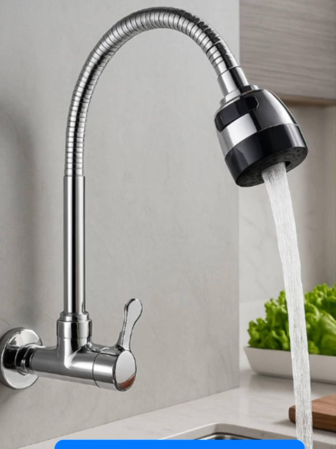 Mais estilo e praticidade na sua cozinha 💧✨ A Torneira de Parede Cromada Gourmet tem design moderno, acabamento sofisticado e sistema de vedação dupla contra vazamentos 🔒 Fácil de usar, resistente e com economia de água sem perder performance 🔥🍴 É o toque que transforma sua cozinha em um espaço gourmet 👩‍🍳💼 #CozinhaGourmet #DesignModerno #TorneiraCromada #torneira