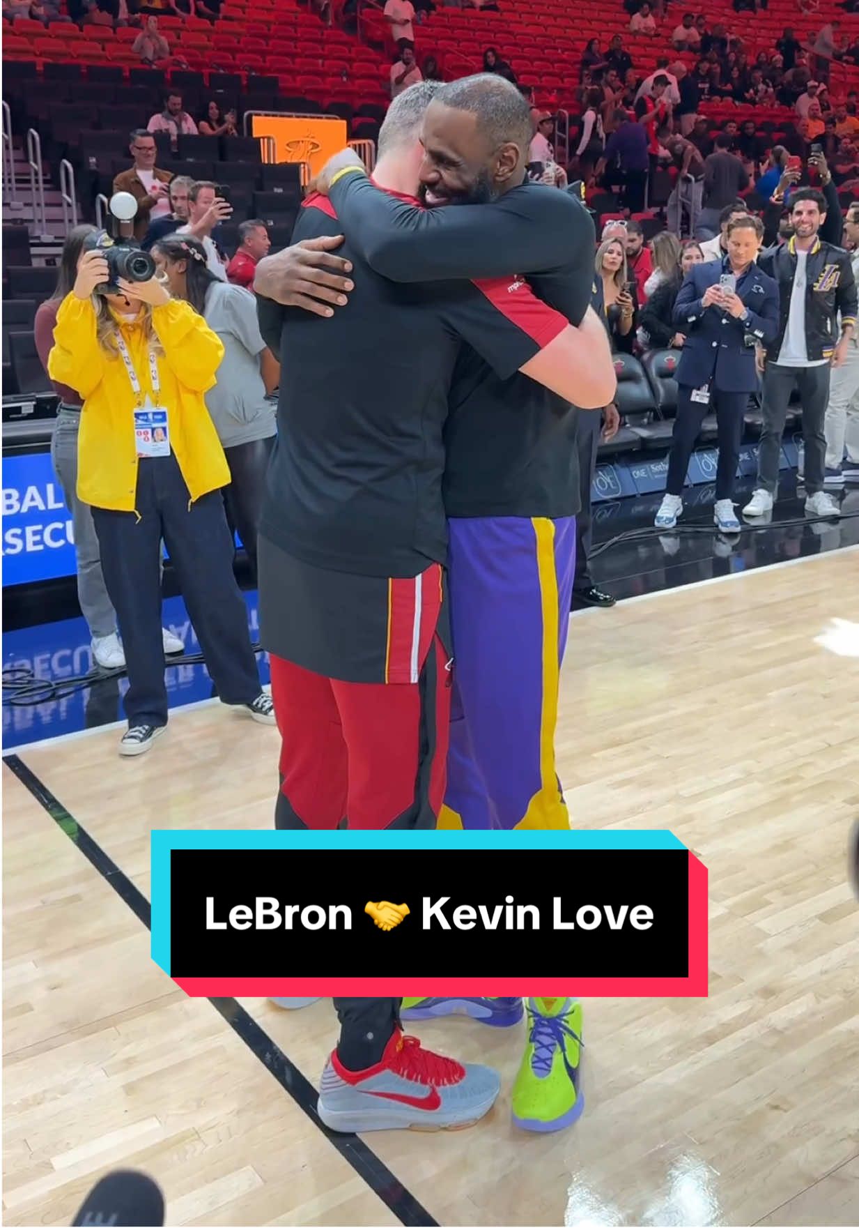 Championship bonds don’t fade! #LeBron 🤝 @Kevin Love #NBA #basketball #championship #friends 