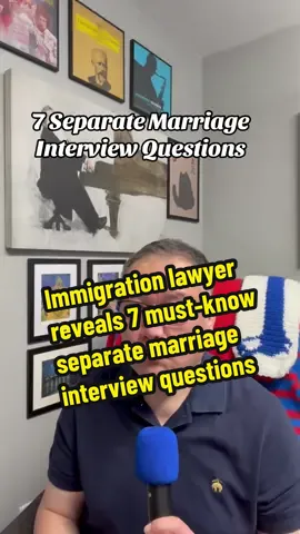 Marriage interview prep: 7 separate interview questions you better match on.  🚫 legal advice #marriagegreencard 