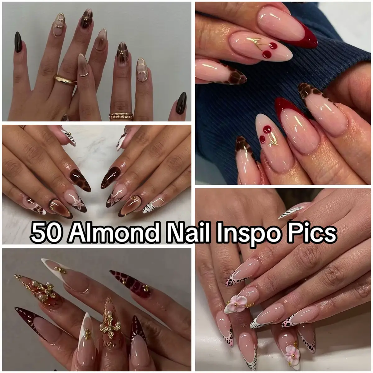 Almond Nail Inspo #fyp 