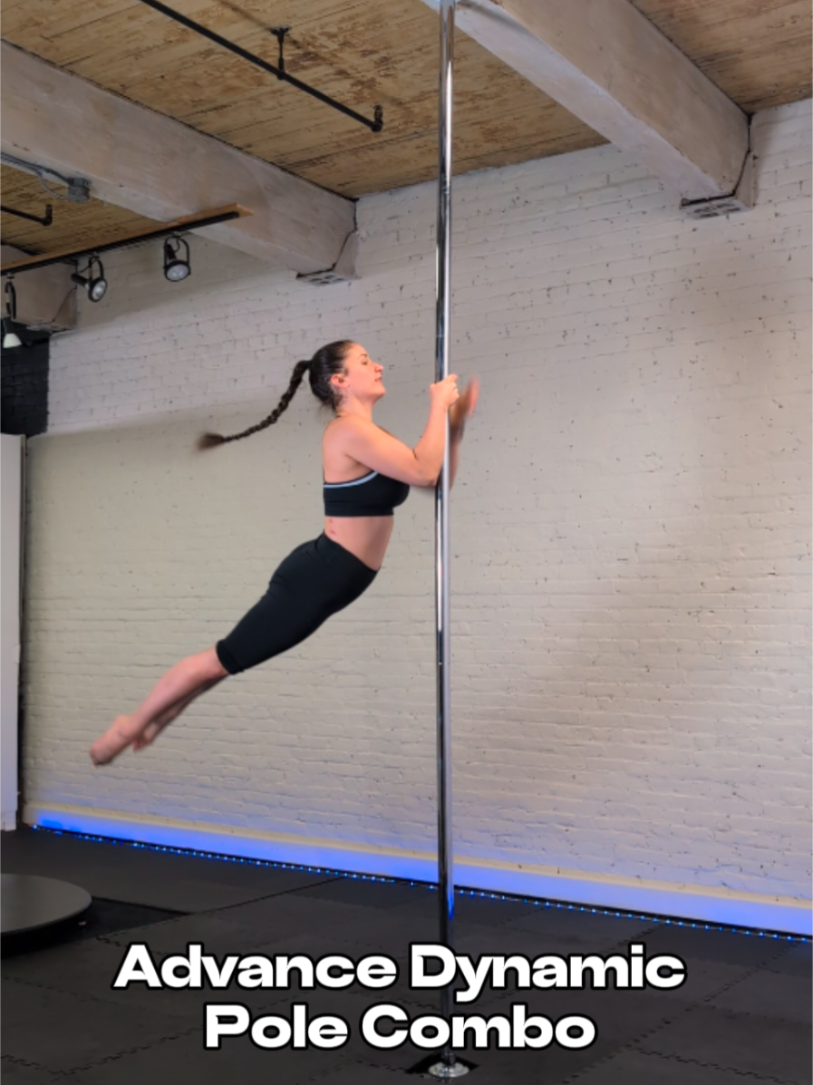ADVANCE DYNAMIC POLE COMBO 💪🔥 Save and try this fun dynamic advance pole dance combo. This pole combo has the pole tricks ✅ Cast Climb  ✅ Chopper  ✅ Devil Point Shuffle  ✅ Outside Leg Hang Pole Flip  😊 Have fun #poledance #polecombo #staticpole #staticpolecombo #polefitness #polesport #poleflip 