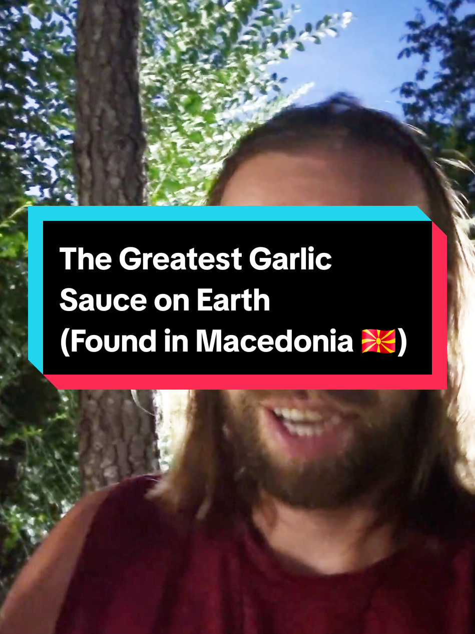 “This is NOT mayonnaise. This is Macedonia’s legendary garlic sauce 🧄 — the bold, powerful condiment you’ll only truly understand once you’ve tried it on the shores of Lake Ohrid, North Macedonia. Forget weak garlic dips… this is the ultimate flavour bomb, similar to Lebanese toum but with its own unique Macedonian twist. I’ve travelled across continents chasing garlic sauces, from Lebanon to Turkey to Greece, but nothing compares to this discovery in Ohrid, Macedonia. Strong, creamy, unapologetic. The kind of sauce that makes you want to shout from the rooftops. If you’re visiting Ohrid, Struga, or anywhere around Lake Ohrid, Macedonia, don’t leave without tasting this garlic magic.  I post daily from the road, follow for more. #fyp #Macedonia #LakeOhrid #Ohrid #NorthMacedonia     