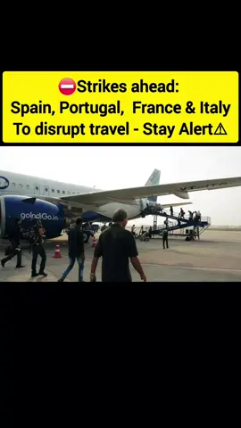 UK travelers beware! ⚠️ Strikes hit Spain, Portugal, France & Italy this autumn. #TravelAlert #Europe #Flights #Strikes #traveltips 