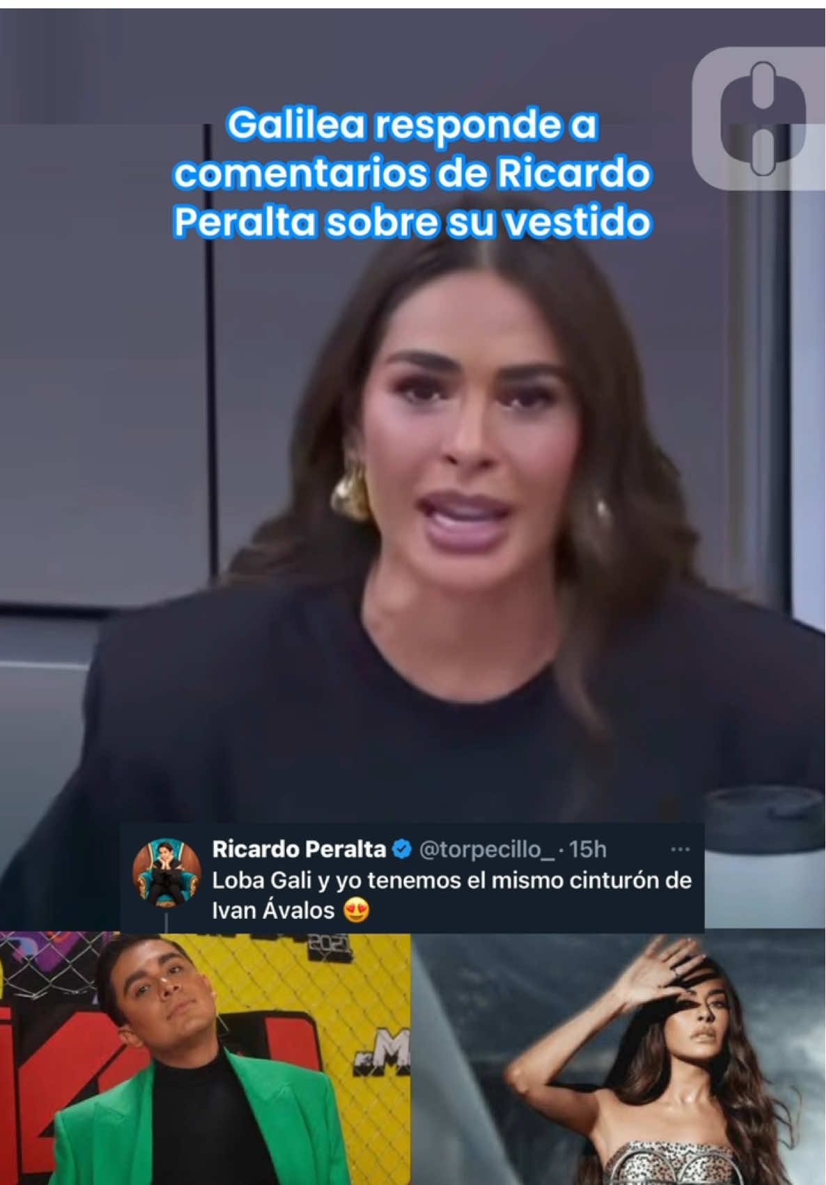 ¡GALILEA LE RESPONDE A RICARDO PERALTA! Luego de que Ricardo Peralta publicó en su cuenta de X que tiene el mismo cinturón que usó Galilea Montijo en la gala de ayer, la conductora le respondió en el Programa HOY: 💁🏻‍♀️ “Que por cierto Ricardo Peralta, no es el tuyo mi rey, es del mismo diseñador, y cabe aclarar que NO tenemos la misma cintura”. 🤭🤣😂