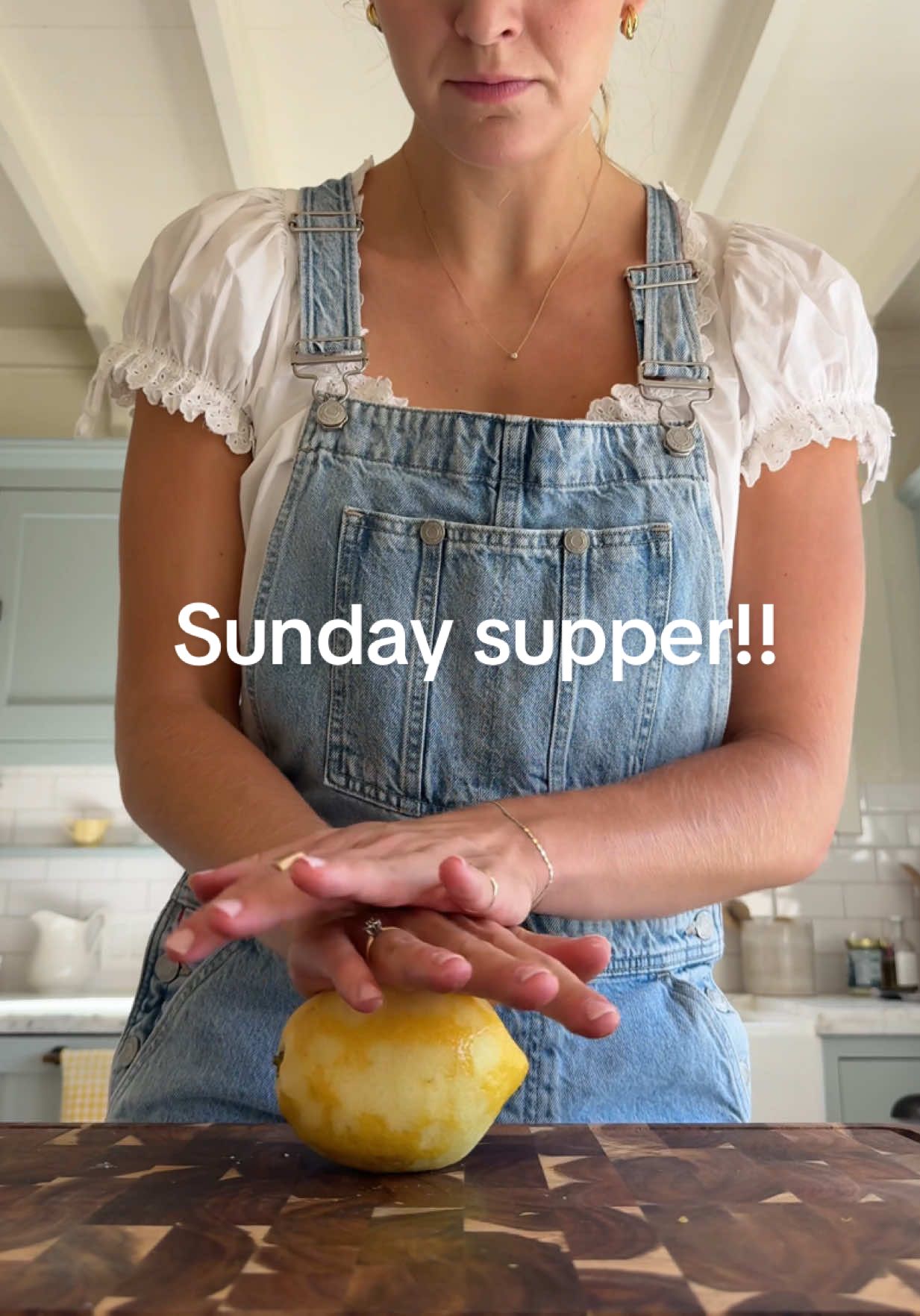 Sunday’s spent cooking supper in my blue kitchen with my @All-Clad D5 Stainless Cookware are my favorite days 💛 With their even heat and timeless quality, they’re heirloom pieces and forever pans I’ll treasure for years of Sunday suppers, making dishes like this creamy lemony chicken even more delicious. Check the link in bio to learn more #AllCladPartner