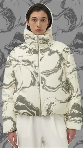 Marbled lines meet winter chic ✨ Experimenting with marble-inspired stripes, reimagined on a jacket for Fall/Winter 2026 ❄️ #procreate #digitalart #textiledesign #fashion #fashiondesigner 