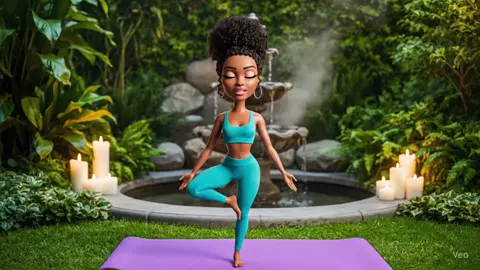 Trying to stay centered cause these bitches be trying it 😌✌️ #blackbarbie #barbietiktok #yoga #fyp #LanguageLearning 