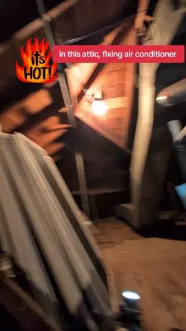 #Airconditioner #Repairman It’s over 107° up here in this hot attic, but a man’s got to do what a man’s got to do. The fan motor went out, and I’m here making sure this air conditioning gets repaired the right way. When your A/C breaks down, you don’t need guesses—you need results. If you want the job done right, you know who to reach out to. Hook me up, look me up, inbox me—I’m the one that’ll get your air blowing cold again.