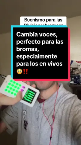 Está BIEN 👍 Muy divertido. Esto mi gente 😱‼️#perfecto para las bromas en línea, 🤣especialmente para los en vivos funciona para tus dispositivos. !? es recargable, no necesitas nada de pilas, no se lo vayan a perder con envío gratis antes que sea demasiado tarde porque vuelan 🤯😳‼️  #cambiavoces