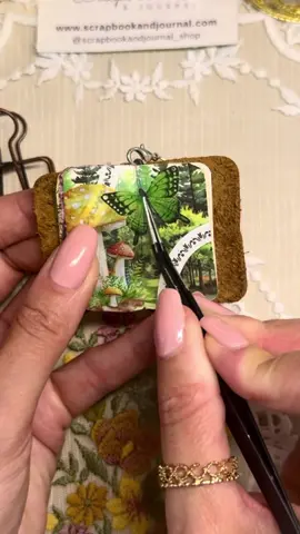 Mini fairy 🧚 using the Ultra Mini Pocket Journal and craft supplies from @Scrapbook & Journal 😍💚 for a limited time, all mini pocket journals come with a FREE mini vintage treasure chest to store it in too! Link is in my bio 🥰 free UK shipping over £20 #junkjournal #creativejournal #scrapbooking #artjournal #papercraft 