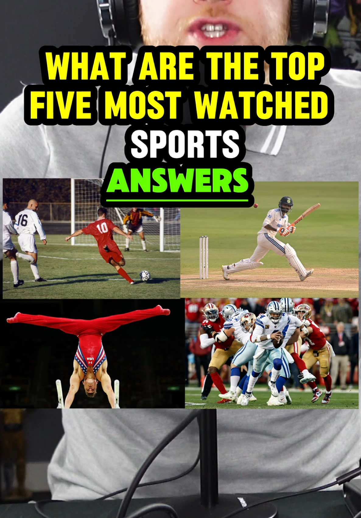 Top 5 Sports Worldwide #football #cricket #nfl #uk #Soccer #hockey #sports #trivia #riddle #pubquiz #foryou #fyp #golf #f1 #WWE #aew