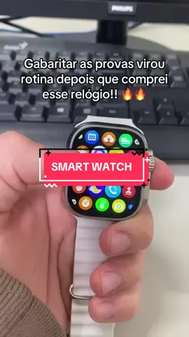 Relógio smart para tu usar no dia a dia e te ajudar nas provas da escola ou facul, aproveita!! #relogio #smart #Tech #fyp #tiktokshop 
