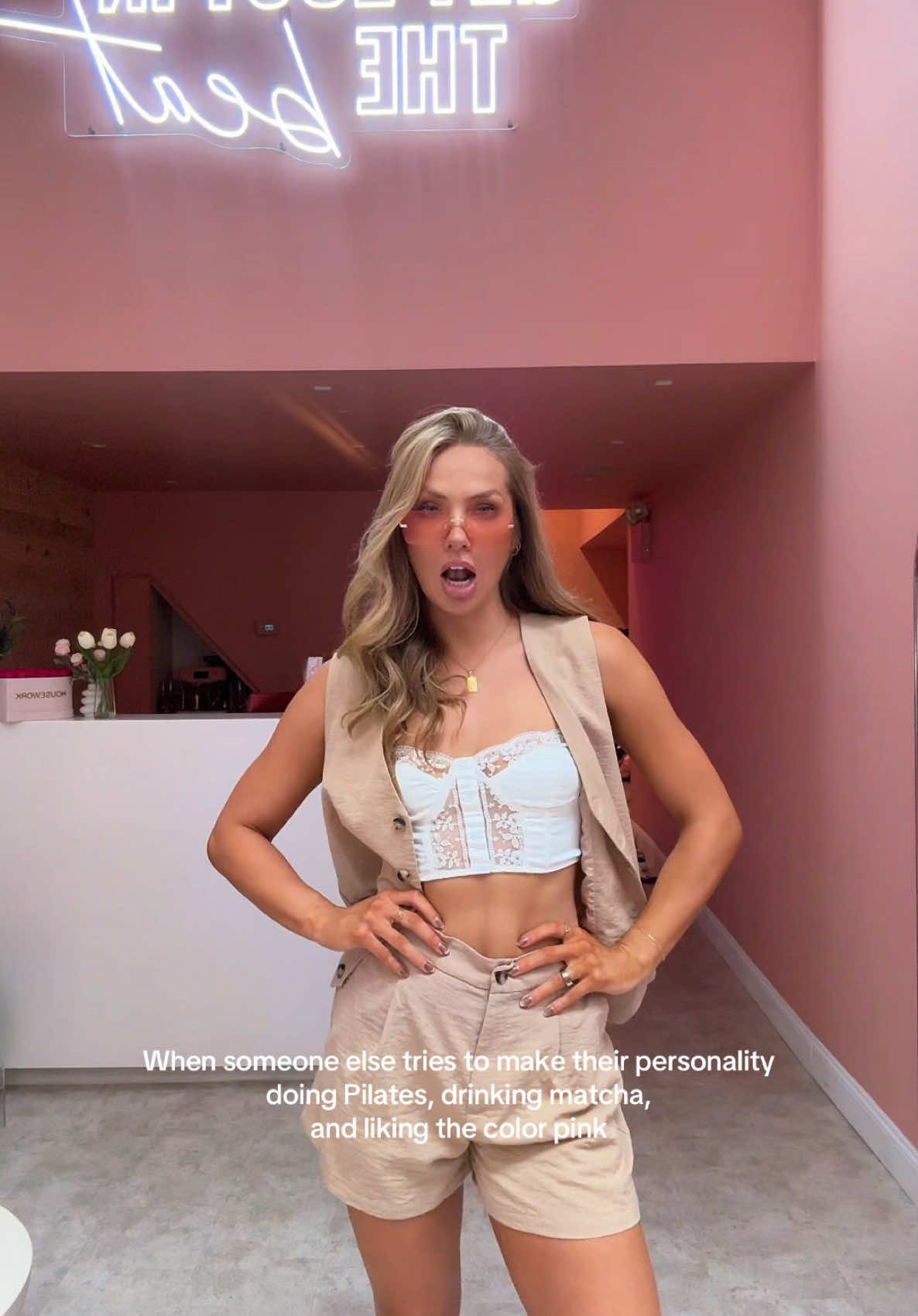 Like ok HOW ORIGINAL #girlhood #justgirlythings #pilates #matcha 