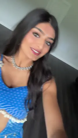 back w the fits 🩵#gujju #garba #hair #indian #makeup 