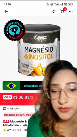 COMPREI o melhor magnésio do Brasil 🤭  #magnesio #magnesioinusitol #cortisolalto #desincharbarriga #tiktokshop 