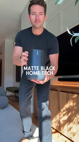 some of my favorite matte black home tech from @SEASONS, Aarke, @Sonos, @simplehuman and @Philips Hue #Home #Tech #aesthetic 