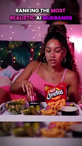 Ranking The Most Realistic AI Mukbangs  #ai #fyp #asmr #mukbangvideo #FoodTok 