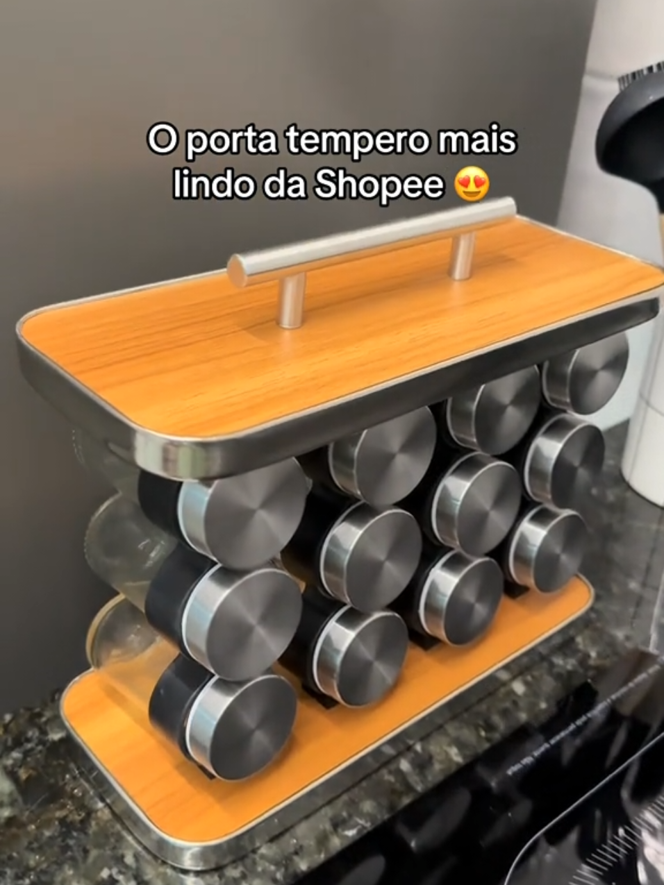 O porta temperos mais lindo da Shopee ✨  #shopee #casa #decoracao #enxoval #cozinha 