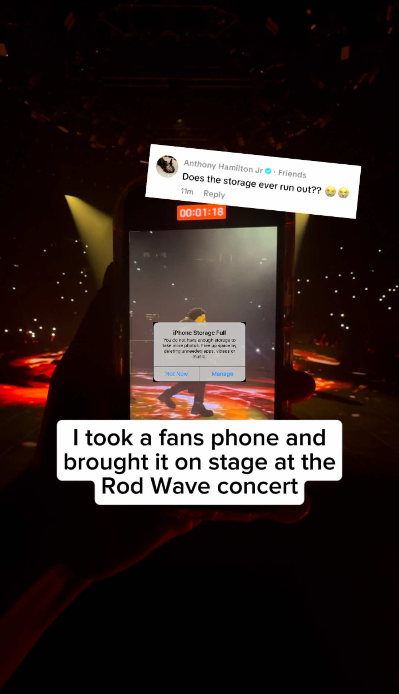 Replying to @Anthony Hamilton Jr #fyp #rodwave #concert 