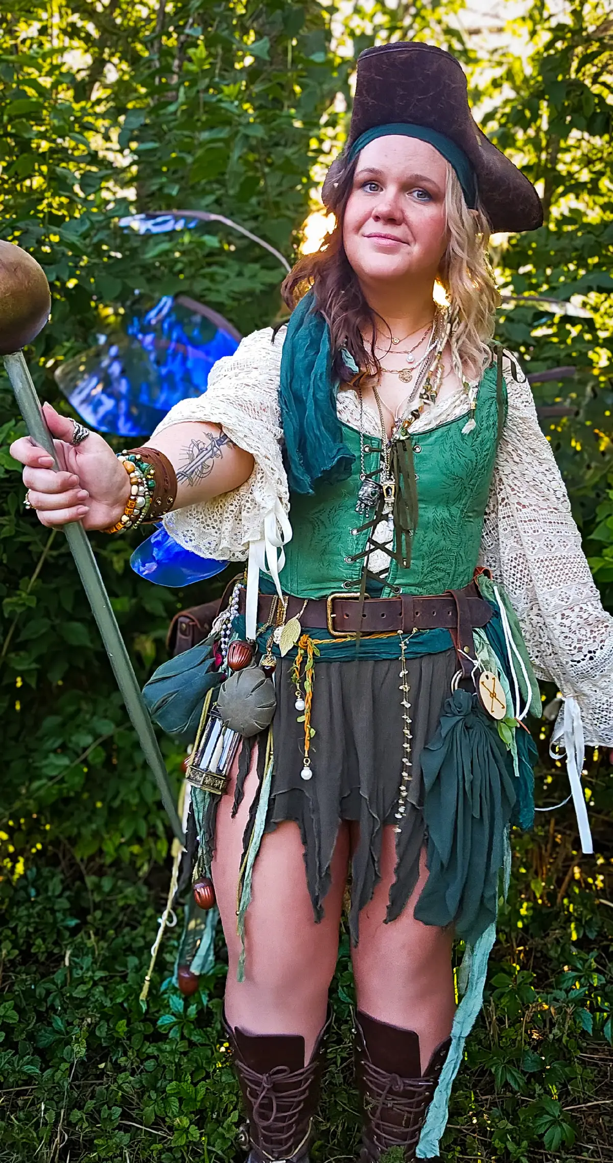 Show me your Favorite Renfaire Outfit!!! 🧚‍♂️✨️  My Pirate Fairy fit is still my favorite 💚🗡 #piratefairy #Renfaire #Renfaireoutfits #fairycore  #piratecore 