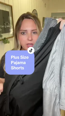 This is a great deal on a three pack of comfy pajama shorts! #plussizepajamas #plussizeshorts #pajamaset
