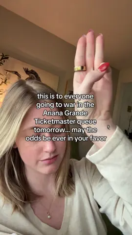 I’m going to be one of them guys go easy on me 😀 #arianagrande #arianatour #ticketmaster #hungergames 