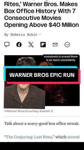Warner Brothers is winning right now. #hollywood #fyp #filmindustry #film #horror 