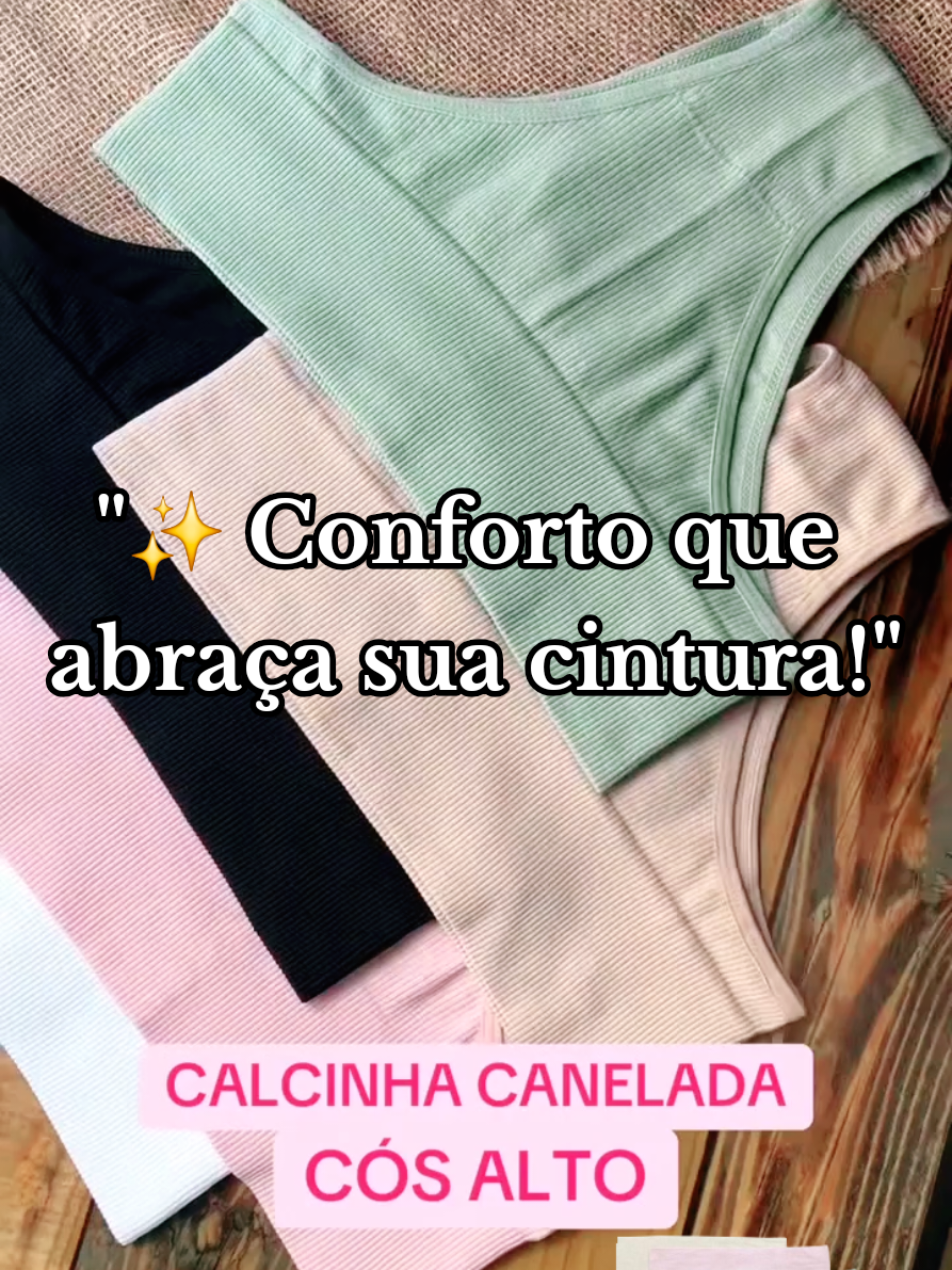 Calcinha Cós Alto Canelada em Poliamida.  Conforto e estilo nos tons pastel que você ama!  Ja aproveita segue curte e salva pra não perder mais nenhum achadinho top como esse 😍  . . . . #calcinha  #lingerie  #modaintima #fypage #achadosshopee 