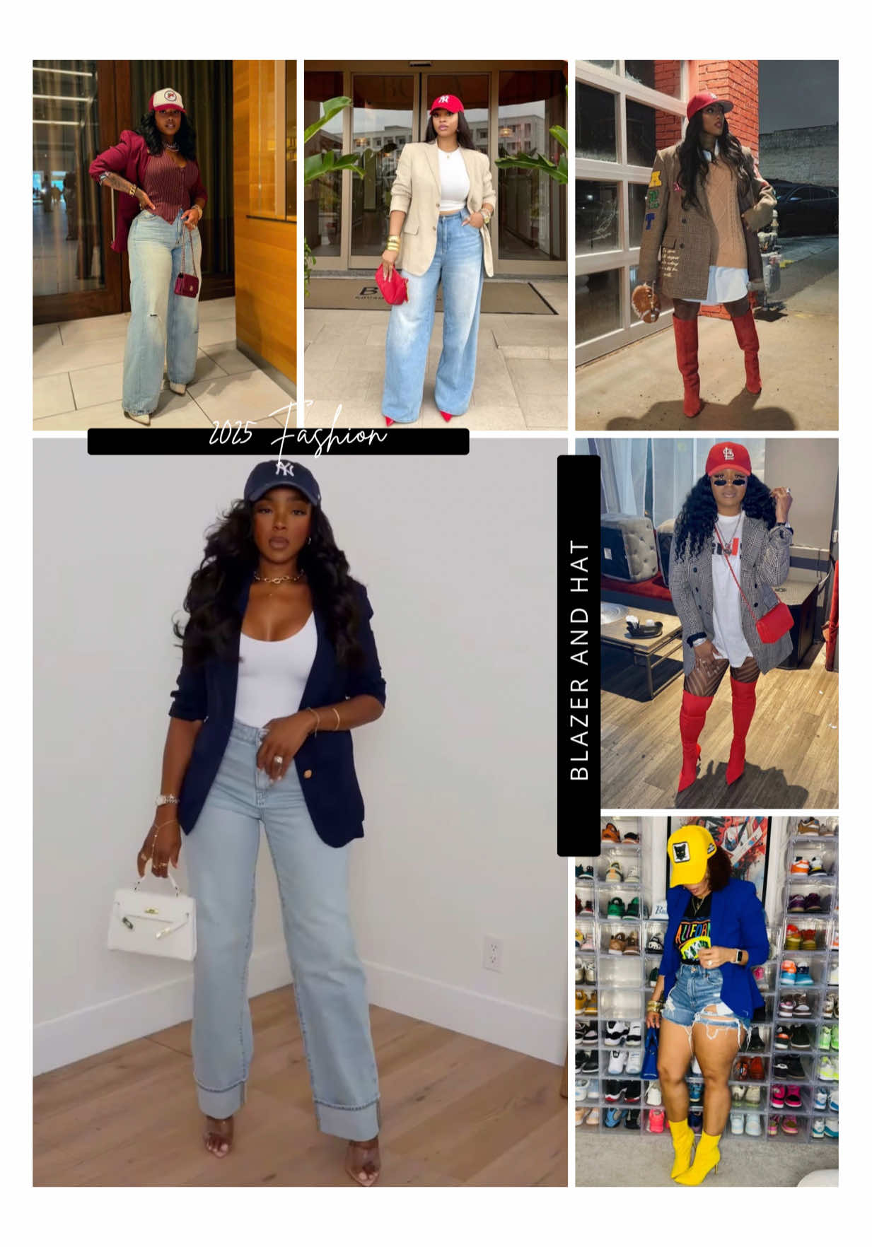 Blazer and hat outfits 🔥❤️ #fashioninfluencer #womenfashion #fashion #fashioninspo #fashiontiktok #blazerandhat