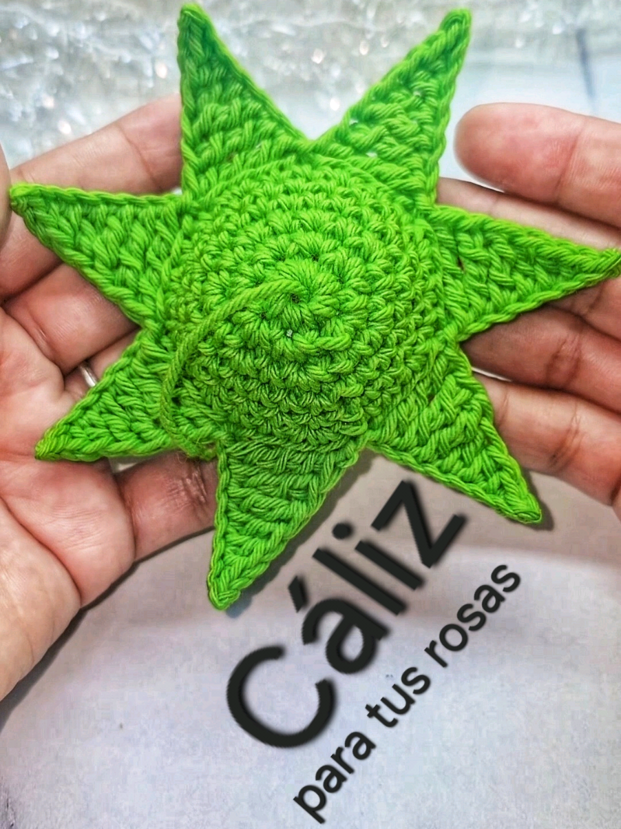 Caliz/Cepalo a Crochet para tus ROSAS  #flowers #crochet #knitting 