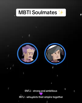 ENTJ x INTJ = power couple, plotting empires 👑 The full MBTI love map lives on mosaicchats.com #mbti #mbtipersonality #mbtitypes #entj #intj