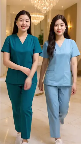 bộ đồ đồng phục cổ tim dành cho bác sĩ, spa….. 👉 #S#ScrubsCaoCapĐ#ĐồngPhụcYTeB#BacSiDieuDuongT#TrangPhucSpa