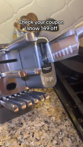 Today is Sept 8th and i show a coupon! The Ninja Never Dull Knife System is a game-changer in the kitchen 🔪✨ Built with advanced self-sharpening technology, every cut feels like the very first slice—sharp, smooth, and effortless. From prepping family dinners to holiday feasts, this system keeps your knives razor-ready so you never waste time struggling with dull blades. Perfect for home cooks who want pro-level precision without the hassle of constant sharpening. #KitchenEssentials #CookingMadeEasy #SharpKnives #MealPrepTools #HomeChefLife
