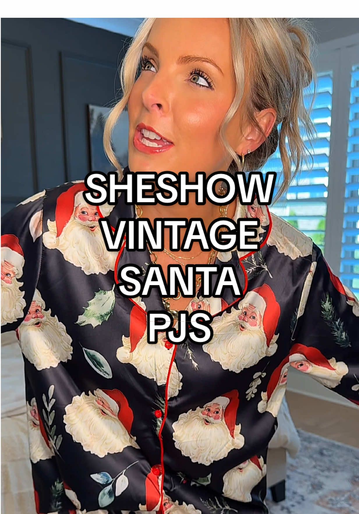 📣 ORDER THEM NOW and thank me later! The vintage Santa pajama form @SheShow will sell out again or you’ll wait until last minute to order and they won’t be here in time. Not that I’ve made that mistake before or anything……. #jammies #christmasjammies #christmaspajamas #santajammies #santapjs 
