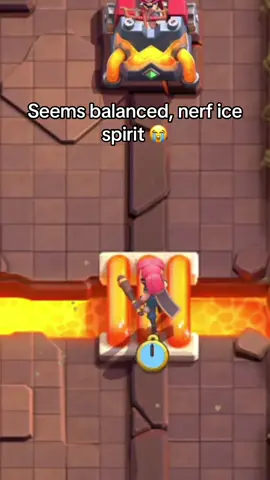 Post nerf btw ✌️Comannn man what are we doing 😂 #clashroyale #nerf #icespirit #bro 